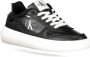 Calvin Klein Zwarte Polyester Sportieve Sneakers met Stijlvol Print Black Heren - Thumbnail 1