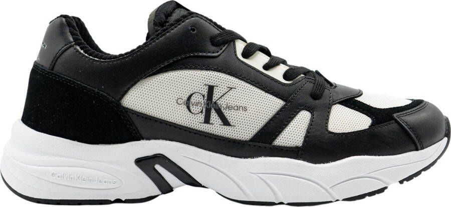 Calvin Klein Retro Tennis Lace up Heren Sneakers Zwart Wit