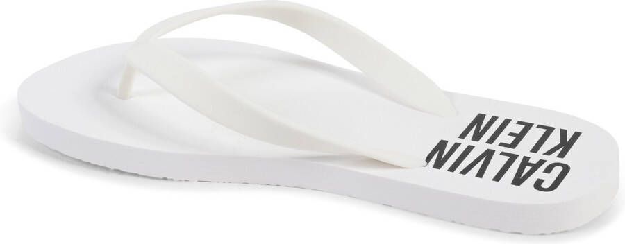 Calvin Klein Witte Rubberen Teenslippers White Heren