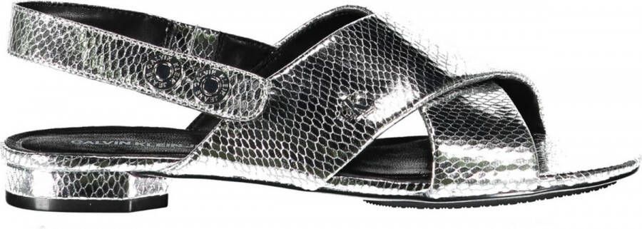Calvin Klein Silver Woman Sandaalschoenen Grijs Dames