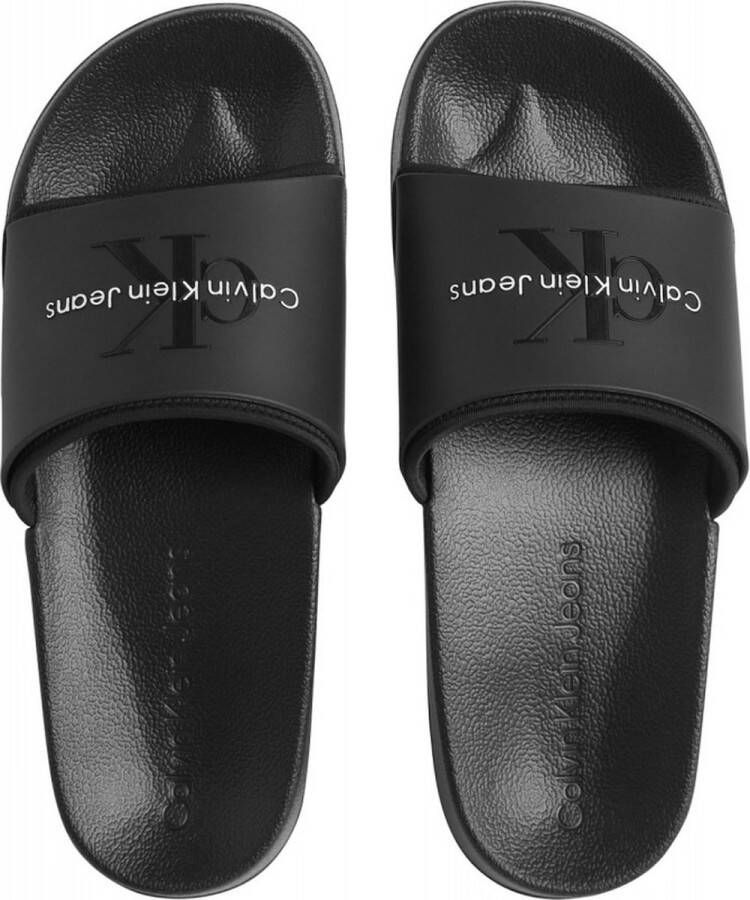 Calvin Klein slippers logo zwart