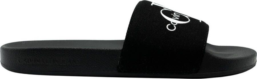 Calvin Klein Jeans Zwarte Casual Textiel Dames Sandalen Black Dames