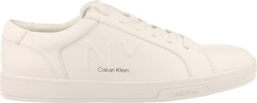 Calvin Klein Sneaker Laag Heren Boone Trend Clean White Volledig Leder Wit - Foto 2