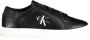 Calvin Klein Jeans Stijlvolle leren sneakers met rubberen zool Black Heren - Thumbnail 1