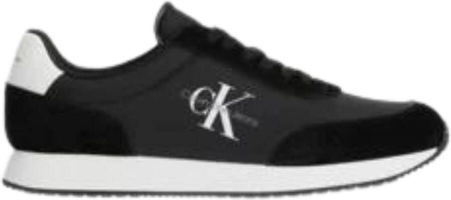 Calvin Klein Sneakers RETRO RUNNER LOW LACEUP NY PEARL met een logo-opschrift opzij
