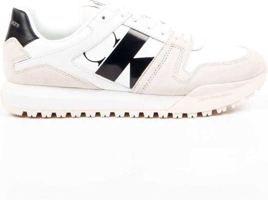 Calvin Klein Jeans Toothy Laceup Low Mix Sneakers Wit Man
