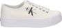 Calvin Klein Vulcanized Flatform Laceup Lage sneakers Dames Wit - Thumbnail 2