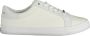 Calvin Klein Witte polyester sneakers met veters print contrastdetails logo White - Thumbnail 1