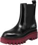 Calvin klein JEANS leren chelsea boots zwart rood - Thumbnail 1