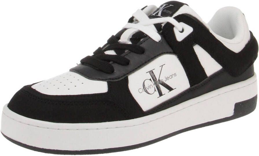 Calvin Klein YW0YW01301 Basket Cupsole Low Damessneaker 0GM-Zwart-B.Wit