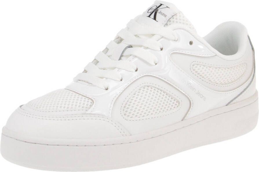 Calvin Klein YW0YW01387 Basket Cupsole Low Damestrainers 01V-B.Wit-Zilver