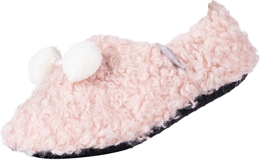 Camano Damesslippers bouclé-slippers knus warm zacht ballerina-vorm antislip gripvaste zool comfortabel gezellig zacht gevoerd warm van binnen licht comfortabele slippers huisschoenen - Foto 1