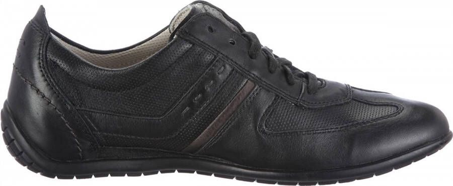 Camel active Brighton Heren Sneaker van Leer Black Heren