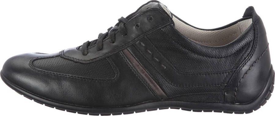 Camel active Brighton Heren Sneaker van Leer Black Heren