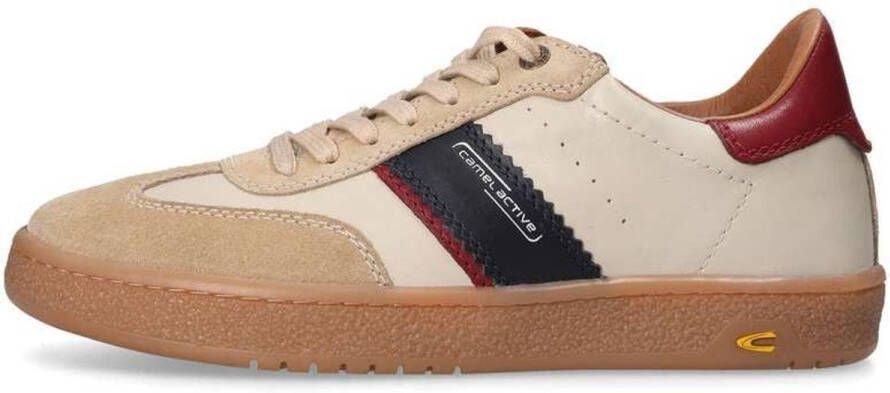 Camel active Sneakers veterschoen retro sneaker vrijetijdsschoen met logo-opdruk