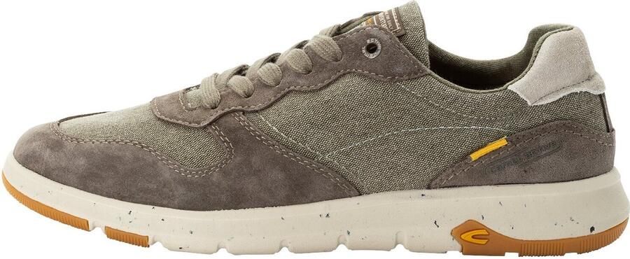 Camel Active Canvas sneakers met lederen afwerking Maat menswear-45 Khaki