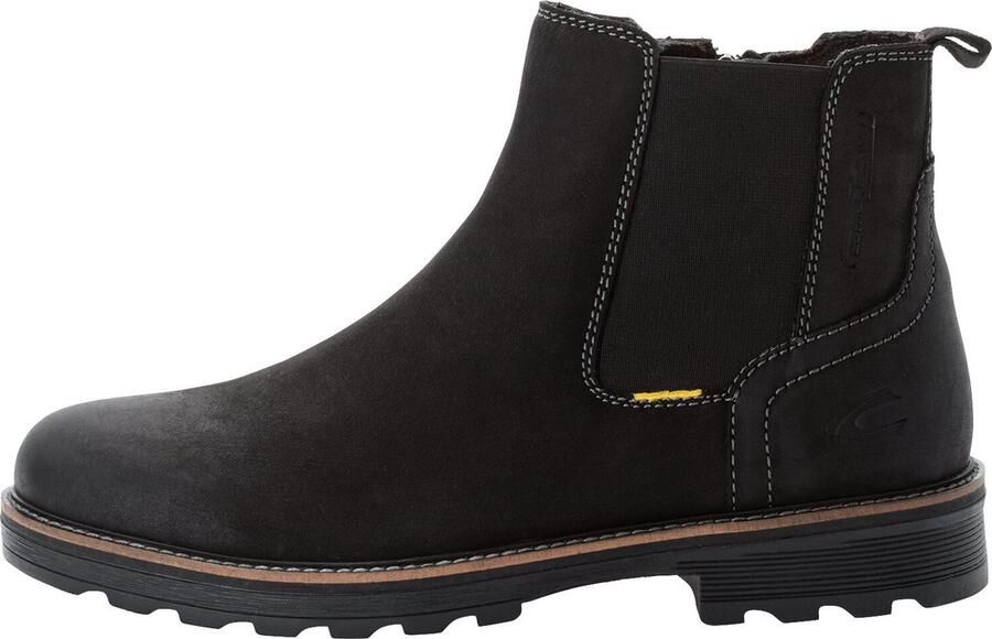 Camel Active FLOW Chelsea laars gemaakt van echt leer Maat menswear-44 Zwart