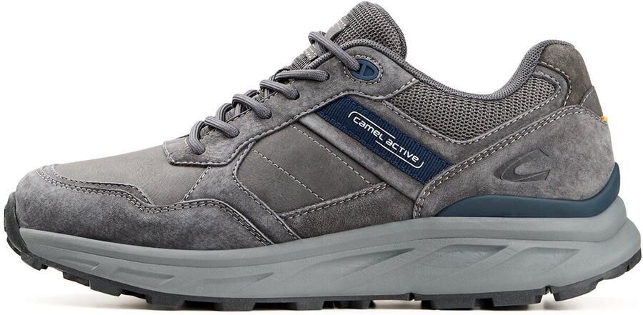 Camel Active Herensneaker van nubuckleer Maat Grijsmenswear