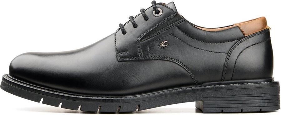 Camel Active Lederen schoenen met zachte binnenzool Maat Zwartmenswear