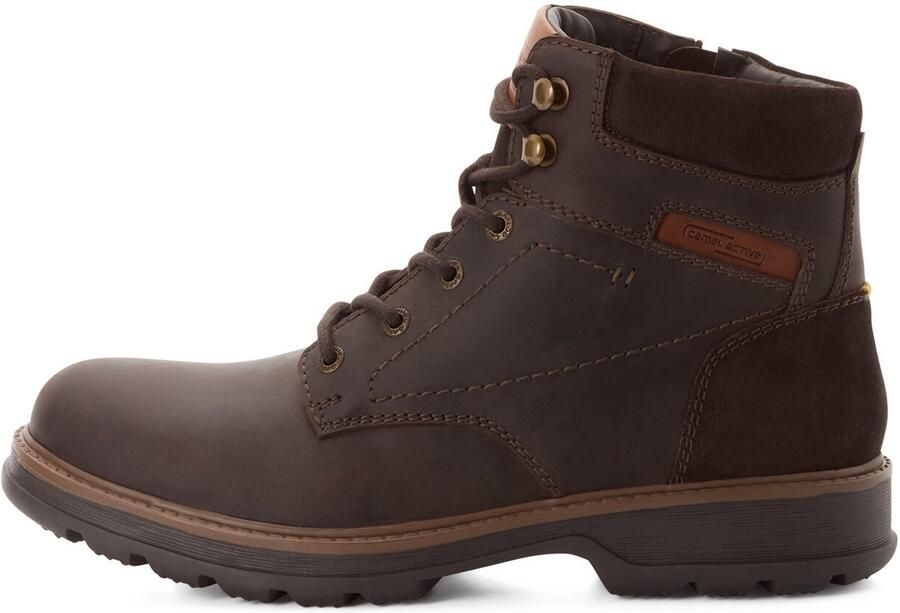 Camel Active Leren laars met warme voering van schapenvacht Maat Donkerbruinmenswear