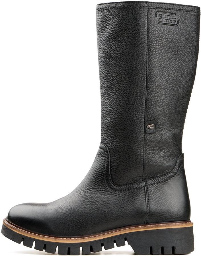 Camel Active Leren laarzen met warme schapenvachtvoering Maat Zwartwomenswear