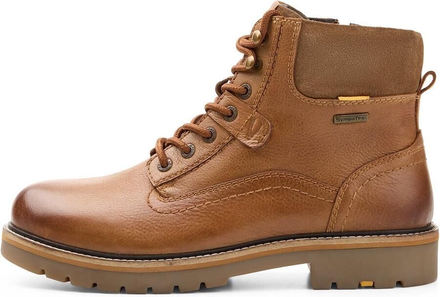 Camel Active Leren schoen met profielzool Maat Cognacmenswear