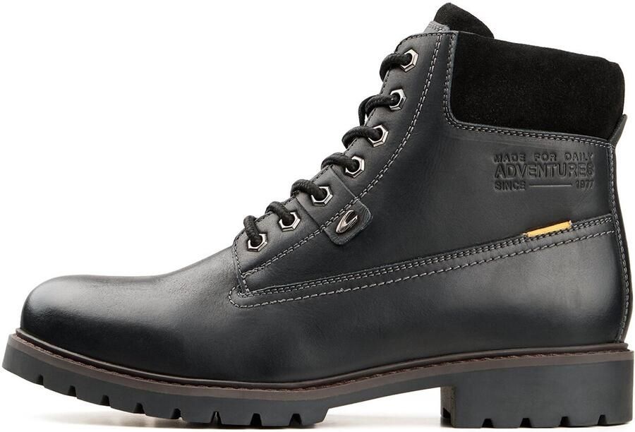 Camel Active Leren schoen met profielzool Maat Zwartmenswear