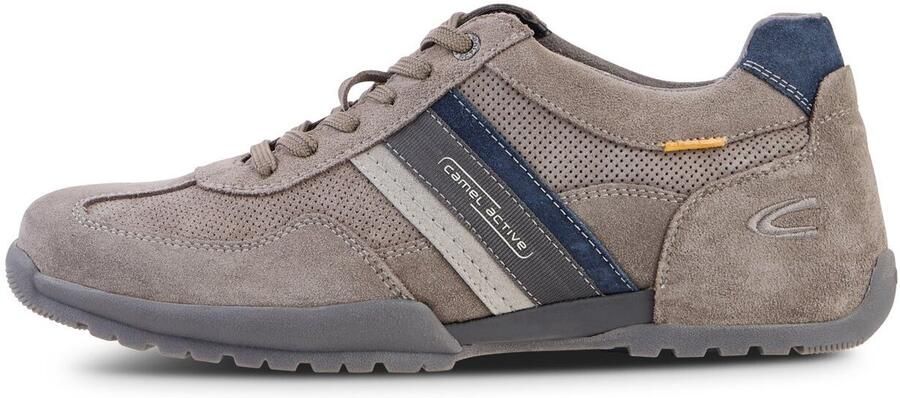 Camel Active Leren sneakers met klassieke vetersluiting Maat menswear-41 Grijs