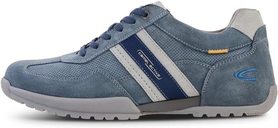 Camel Active Leren sneakers met klassieke vetersluiting Maat menswear-44 Blauw