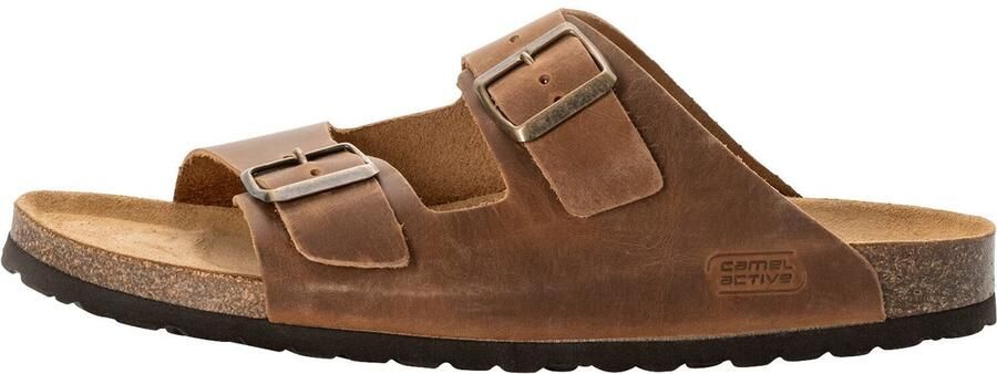 Camel Active Riemensandaal van echt leer Maat menswear-44 Bruin