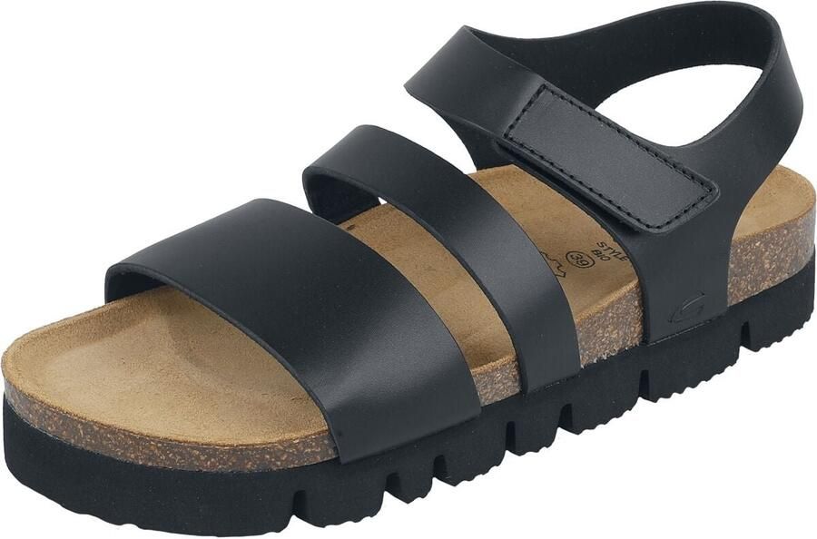 Camel Active Riemsandalen gemaakt van nappaleer Maat womenswear-39 Zwart