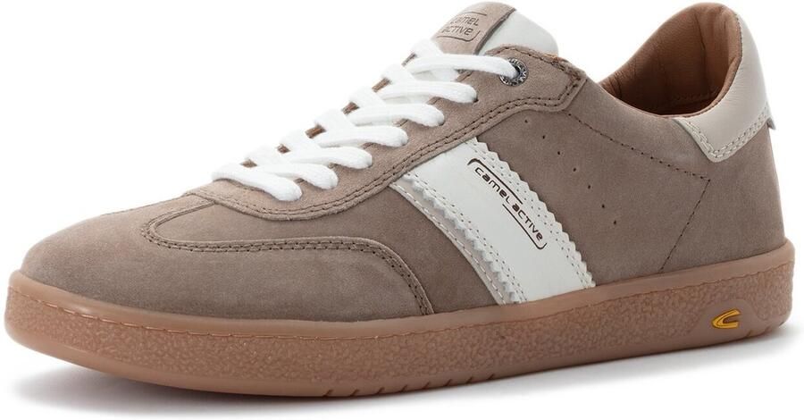 Camel Active Sneakers van suèdeleer Maat menswear-44 Beige-Wit