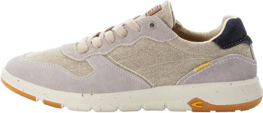 Camel Active Canvas sneakers met lederen afwerking Maat menswear-46 Zand