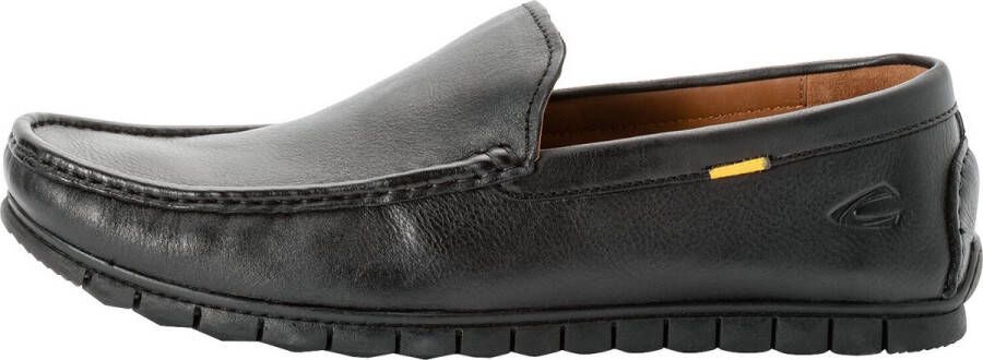 Camel Active Leren slippers met logo-embossing Maat menswear-44 Zwart
