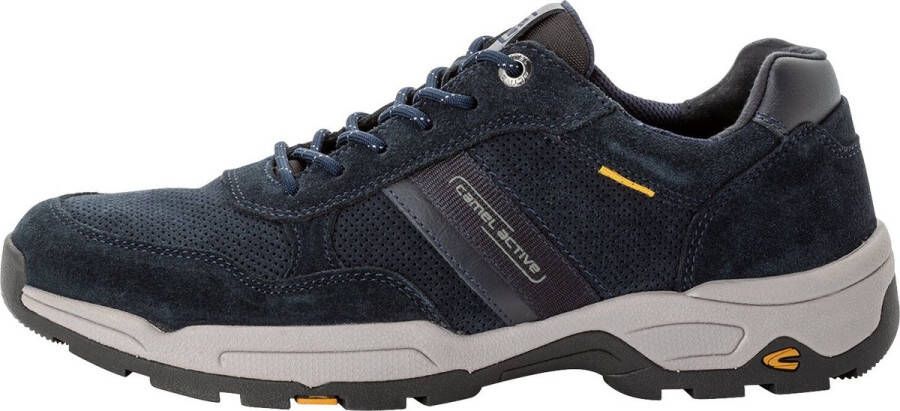 Camel Active Leren sneakers met uitneembare binnenzool Maat menswear-43 Donker blauw