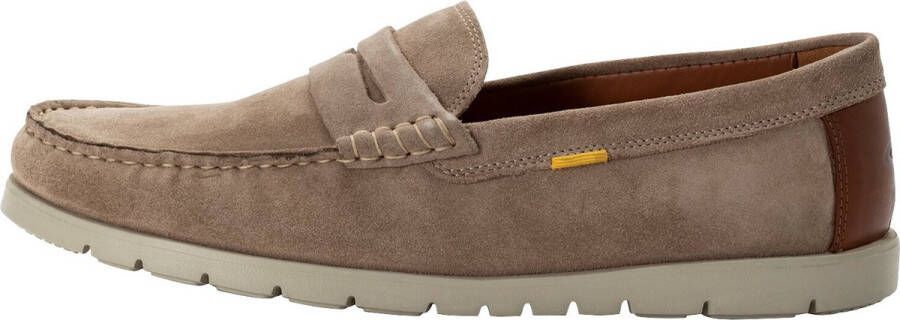 Camel Active Mocassins van echt leer Maat menswear-42 Taupe