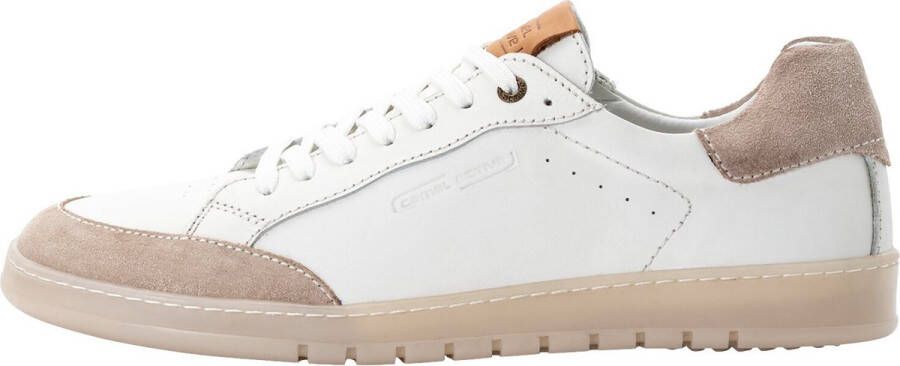 Camel Active Sneaker van echt leer Maat menswear-41 Bruin-Wit
