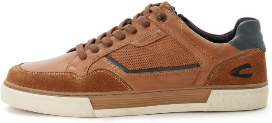 Camel active Sneakers retro sneaker veterschoen lage schoen met leren binnenzool