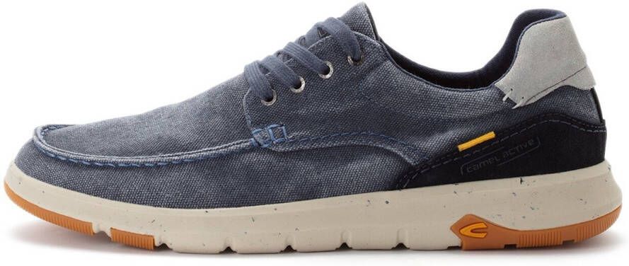 Camel Active Sneakers van canvas met lederen applicaties Maat menswear-43 Donker Blauw
