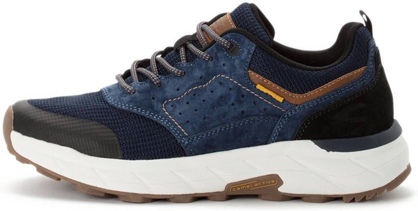 Camel Active Sneakers van nubuckleer en textiel Maat menswear-41 Blauw