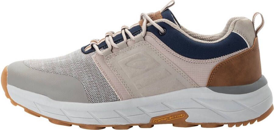 Camel Active Sportieve sneaker met leren details Maat menswear-42 Grijs