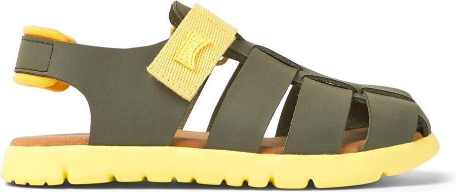 Camper Adjustable Strap Sandals Kids Green Shoes