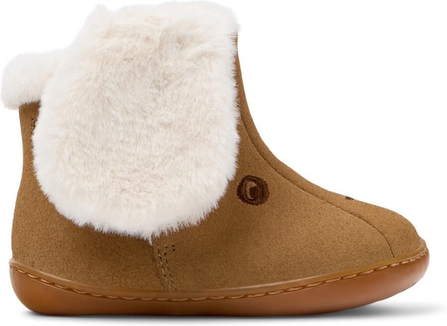 Camper Bruin leren enkellaarsjes