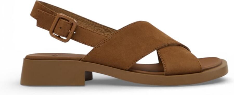 Camper Bruine Dana Leren Sandalen