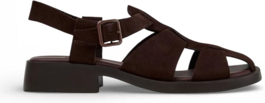 Camper Bruine Dana Leren Sandalen