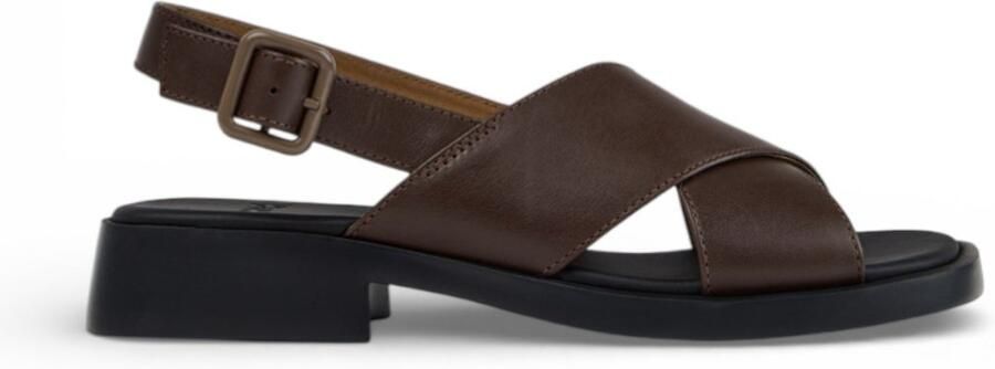 Camper Bruine Dana Leren Sandalen