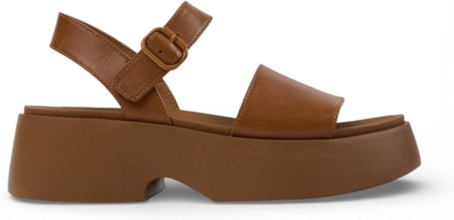 Camper Bruine leren Tasha sandalen