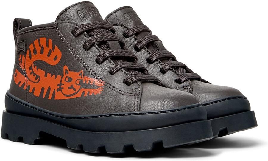 Camper Brutus Enkellaarsjes Kids Donkergrijs