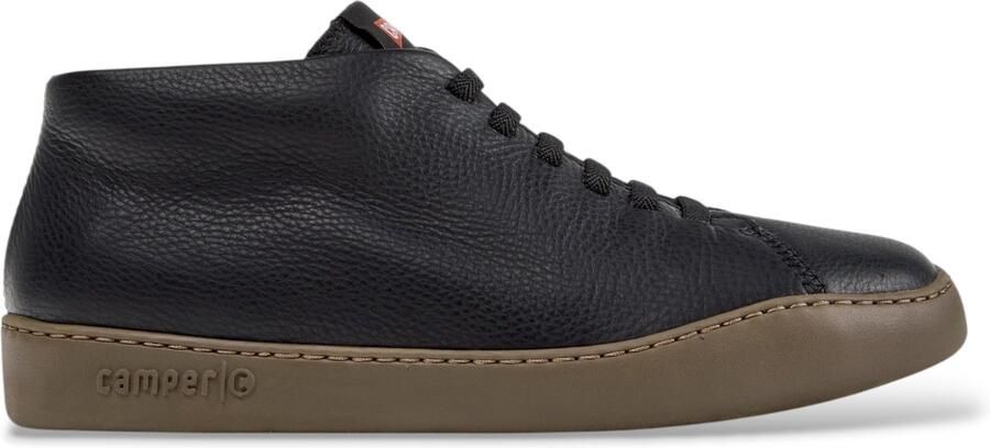 Camper Groenzwarte leren Peu Touring sneakers