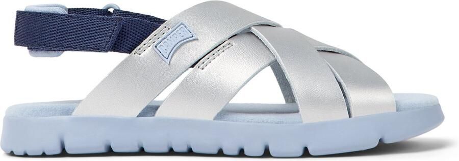 Camper Kids Sandal Crisscross Leather Grey Shoes